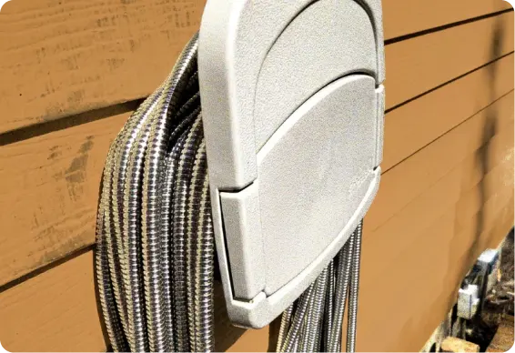 Garden sprinkler watering grass